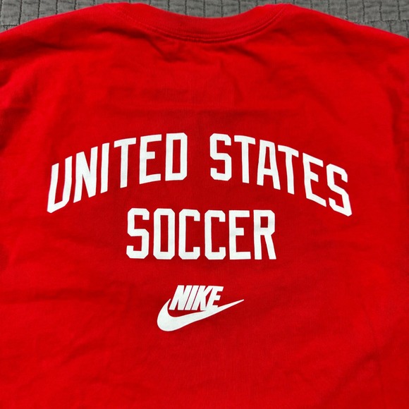 Nike USA Soccer T Shirt Men Large Red Double Sided Graphic Tee Sportswear - Picture 2 of 13